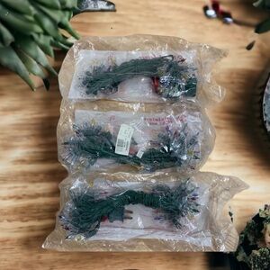 Vintage Flower Petal Reflector Christmas Lights 3 Sets Multi Color NEW Deadstock